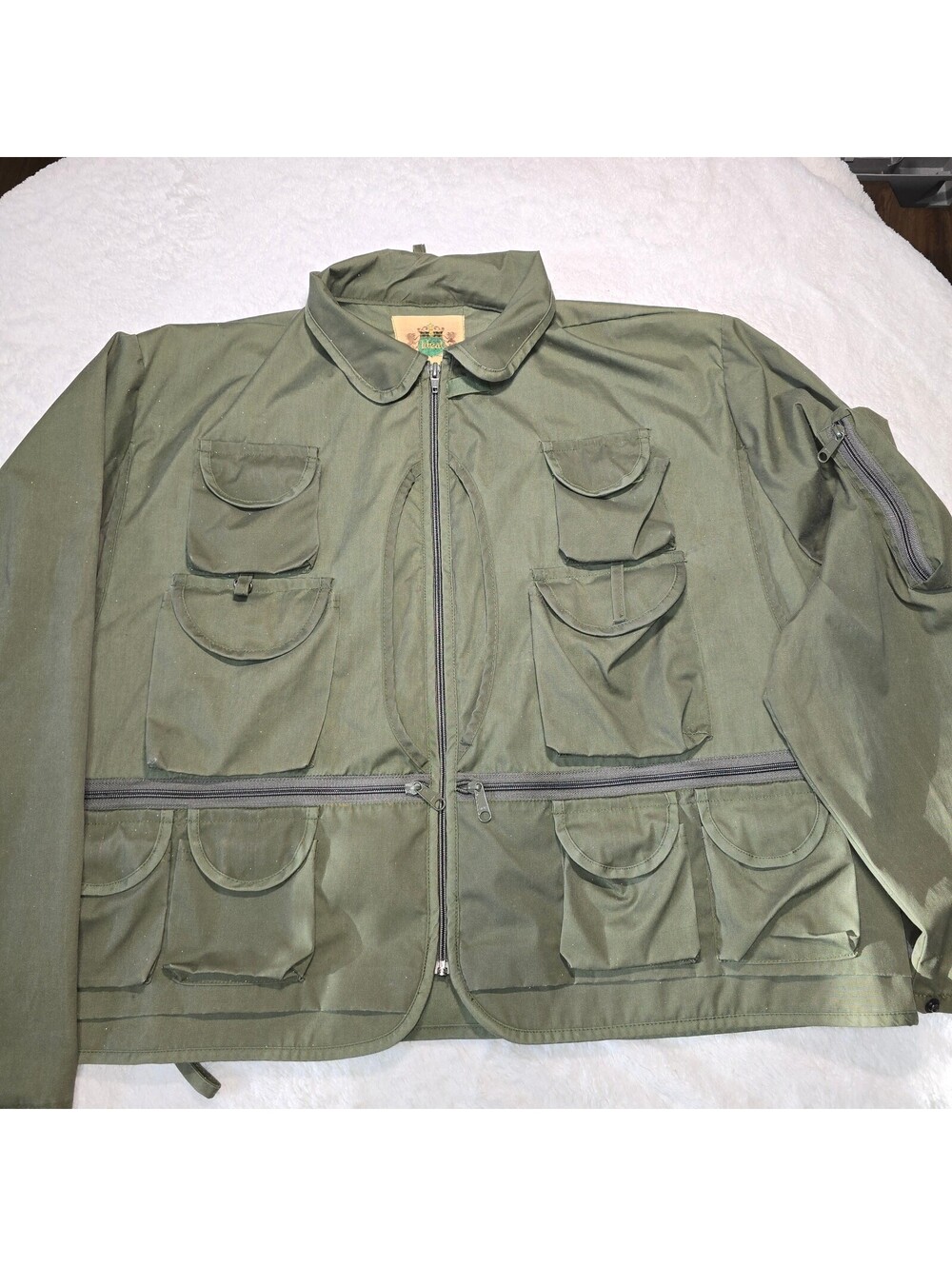 Vintage 70s 80s IDEAL Fishing Wading Jacket Men XXL 1921 Gorpcore USA Made Green